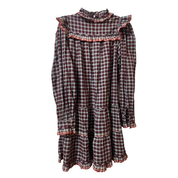 Ulla Johnson Plaid Long Sleeve Mini Dress Size 2 New Retails $425 - Picture 8 of 12
